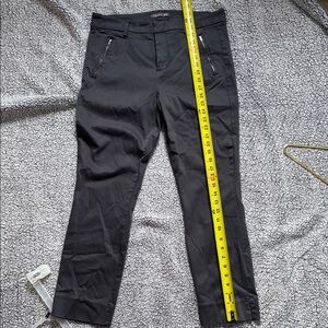 Level 99 Black Ankle Trousers with Zip Pockets